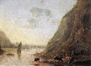 CUYP, Aelbert River-bank with Cows sd painting